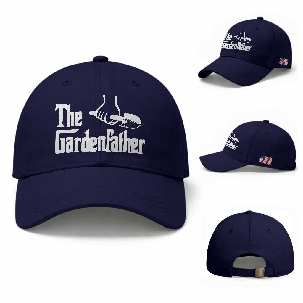 The Gardenfather Baseball Cap Gardener Parody Gardening Fathers Day TS11 Baseball Cap Universal Fit Dark Blue Print Your Wear