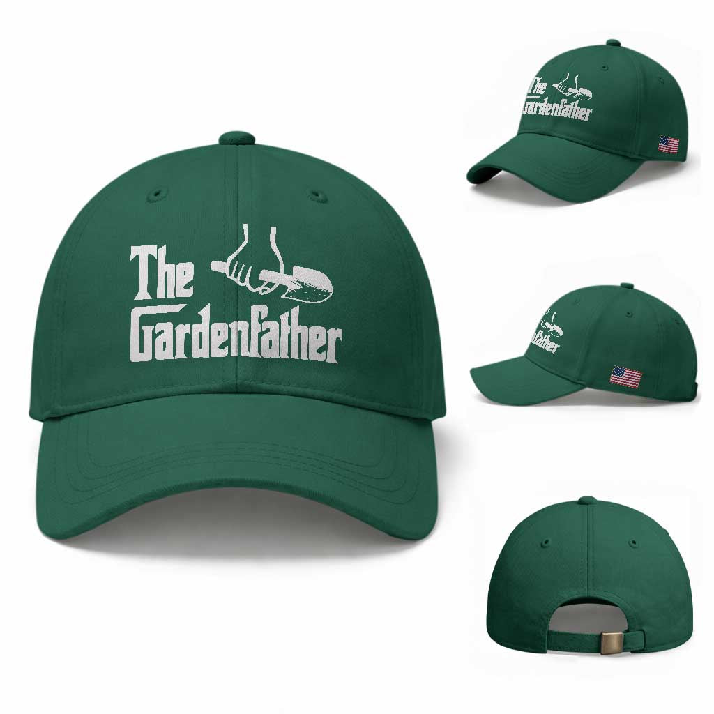 The Gardenfather Baseball Cap Gardener Parody Gardening Fathers Day TS11 Baseball Cap Universal Fit Irish Green Print Your Wear