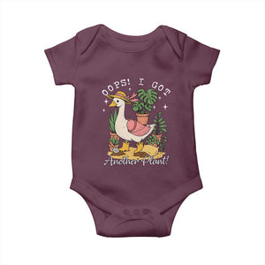 Funny Oops I Got Another Plant Baby Onesie Silly-Goose Gardener Plant Lady TS11 Maroon Print Your Wear