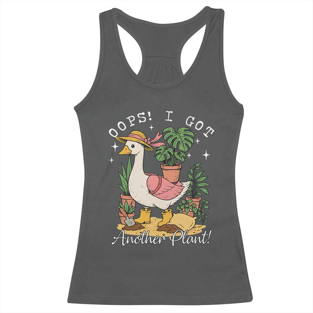 Funny Oops I Got Another Plant Racerback Tank Top Silly-Goose Gardener Plant Lady TS11 Dark Heather Print Your Wear