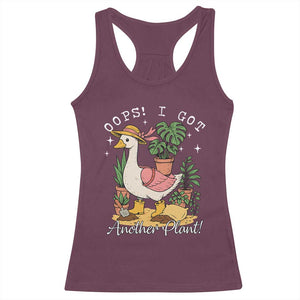 Funny Oops I Got Another Plant Racerback Tank Top Silly-Goose Gardener Plant Lady TS11 Maroon Print Your Wear