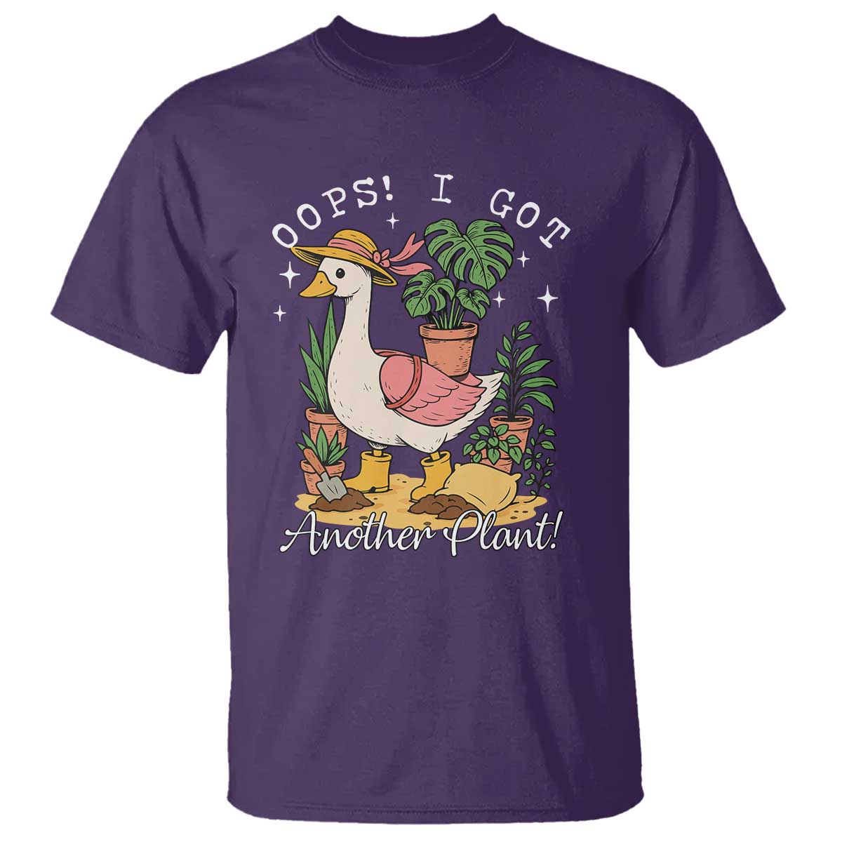 Funny Oops I Got Another Plant T Shirt Silly-Goose Gardener Plant Lady TS11 Purple Print Your Wear