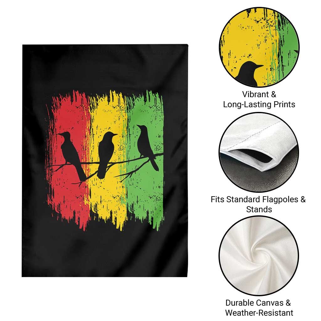 Three Birds Rasta Jamaica Reggae Music Garden Flag TS11 Print Your Wear
