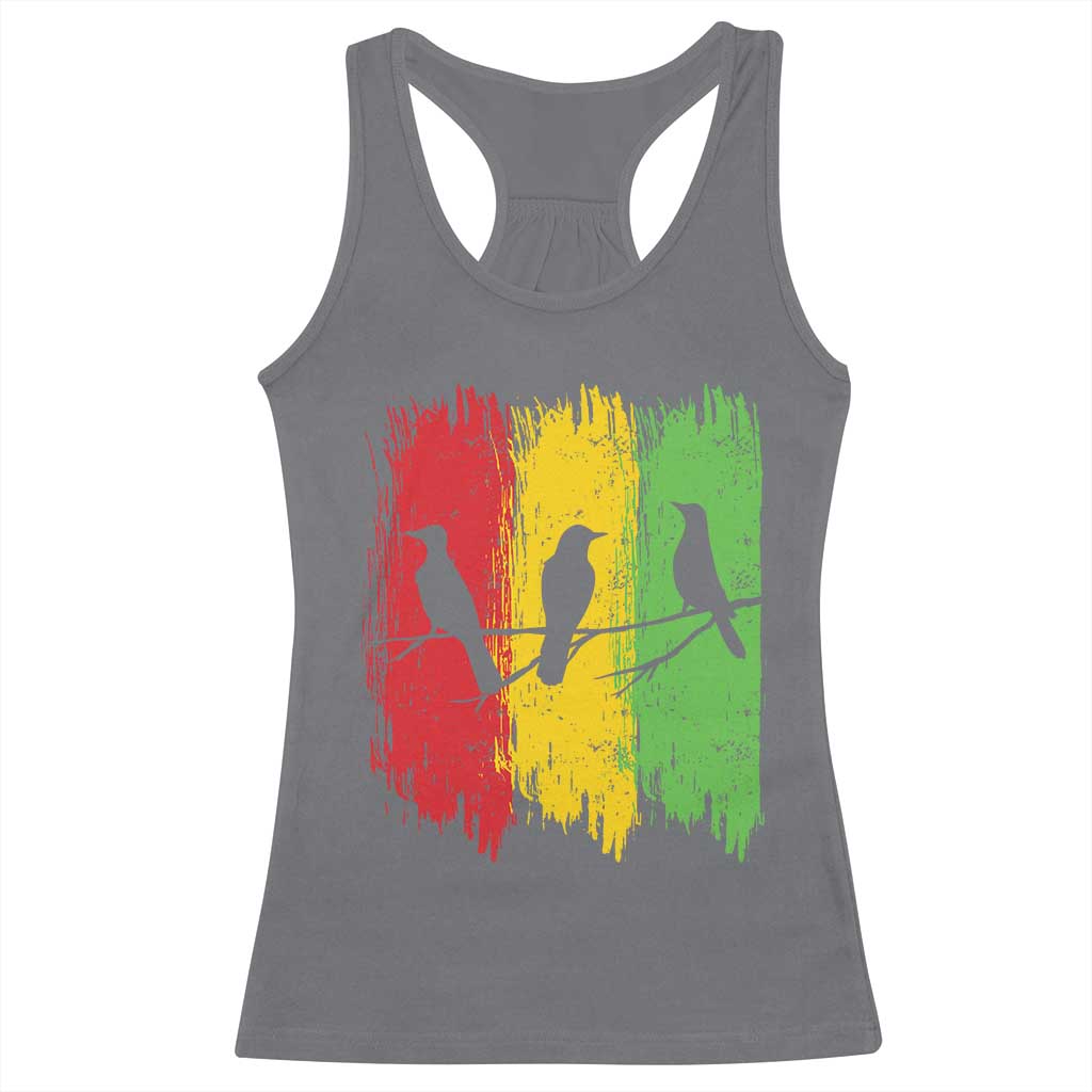Three Birds Rasta Jamaica Reggae Music Racerback Tank Top TS11 Charcoal Print Your Wear