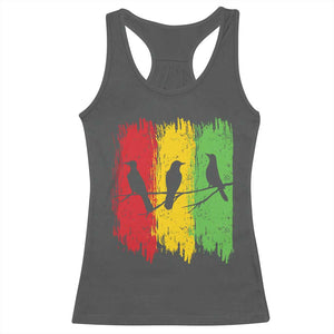 Three Birds Rasta Jamaica Reggae Music Racerback Tank Top TS11 Dark Heather Print Your Wear