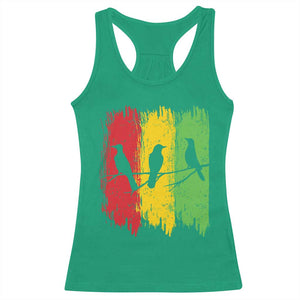 Three Birds Rasta Jamaica Reggae Music Racerback Tank Top TS11 Irish Green Print Your Wear