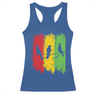 Three Birds Rasta Jamaica Reggae Music Racerback Tank Top TS11 Royal Blue Print Your Wear