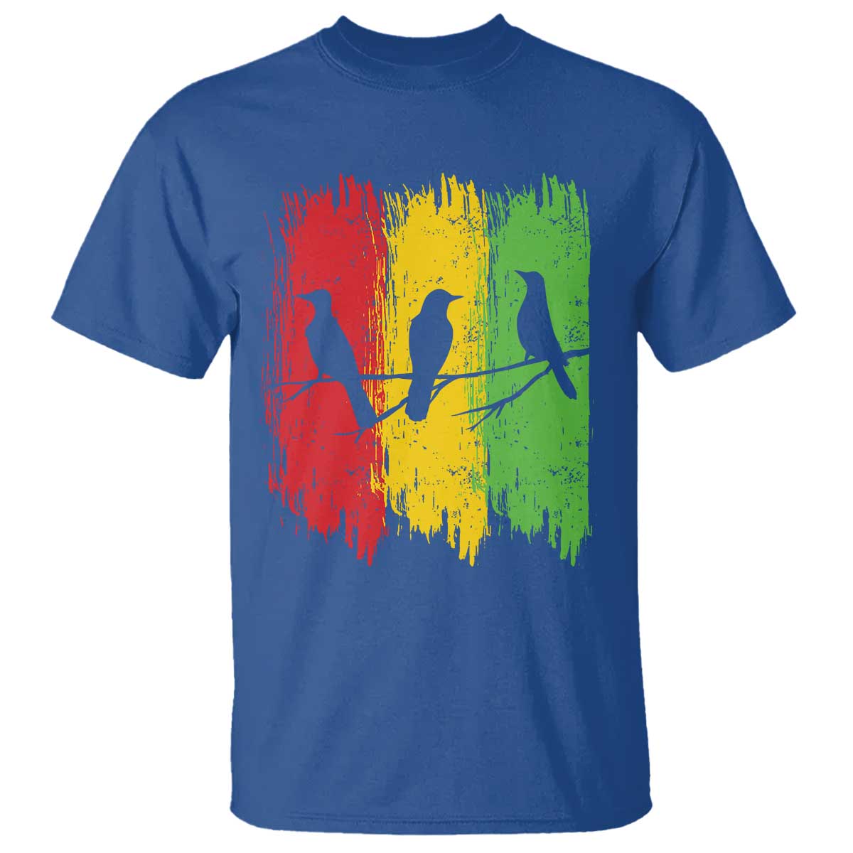 Three Birds Rasta Jamaica Reggae Music T Shirt TS11 Royal Blue Print Your Wear