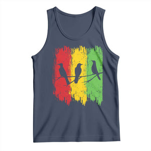 Three Birds Rasta Jamaica Reggae Music Tank Top TS11 Navy Print Your Wear