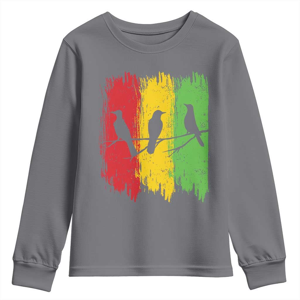 Three Birds Rasta Jamaica Reggae Music Youth Sweatshirt TS11 Charcoal Print Your Wear