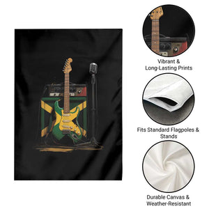 Funny Reggae Guitar Jamaican Flag Amp Microphone Music Lover Garden Flag TS11 Print Your Wear