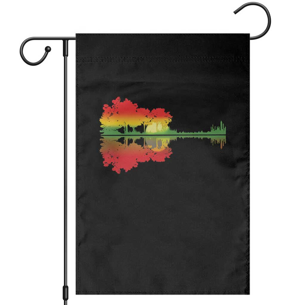 Reggae Music Guitar Lake Shadow Jamaica Rasta Garden Flag TS11 Black Print Your Wear