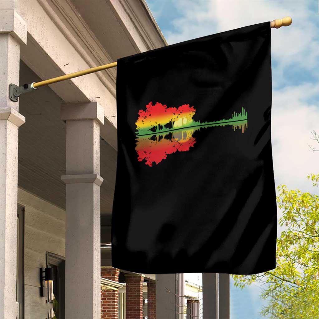 Reggae Music Guitar Lake Shadow Jamaica Rasta Garden Flag TS11 Print Your Wear