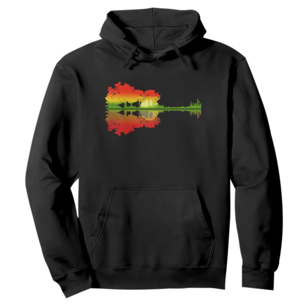 Reggae Music Guitar Lake Shadow Jamaica Rasta Hoodie TS11 Black Print Your Wear