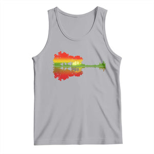 Reggae Music Guitar Lake Shadow Jamaica Rasta Tank Top TS11 Athletic Heather Print Your Wear