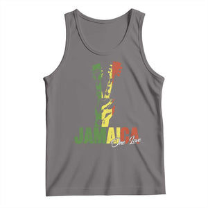 Jamaica One Love Reggae Music Tank Top Rasta Peace Hand Guitar TS11 Deep Heather Print Your Wear