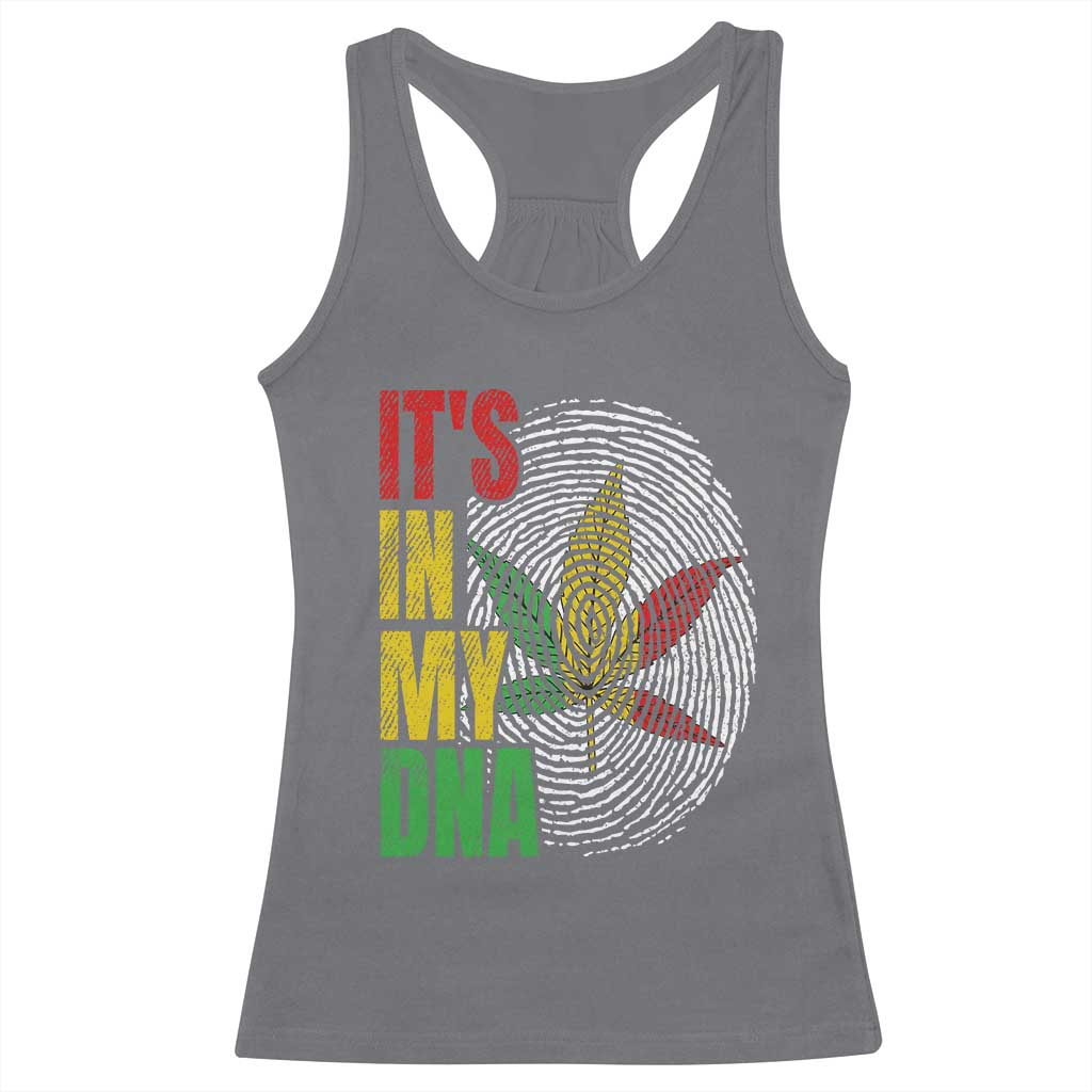 Funny Jamaica Rasta Cannabis Weed Racerback Tank Top Its In My DNA TS11 Charcoal Print Your Wear