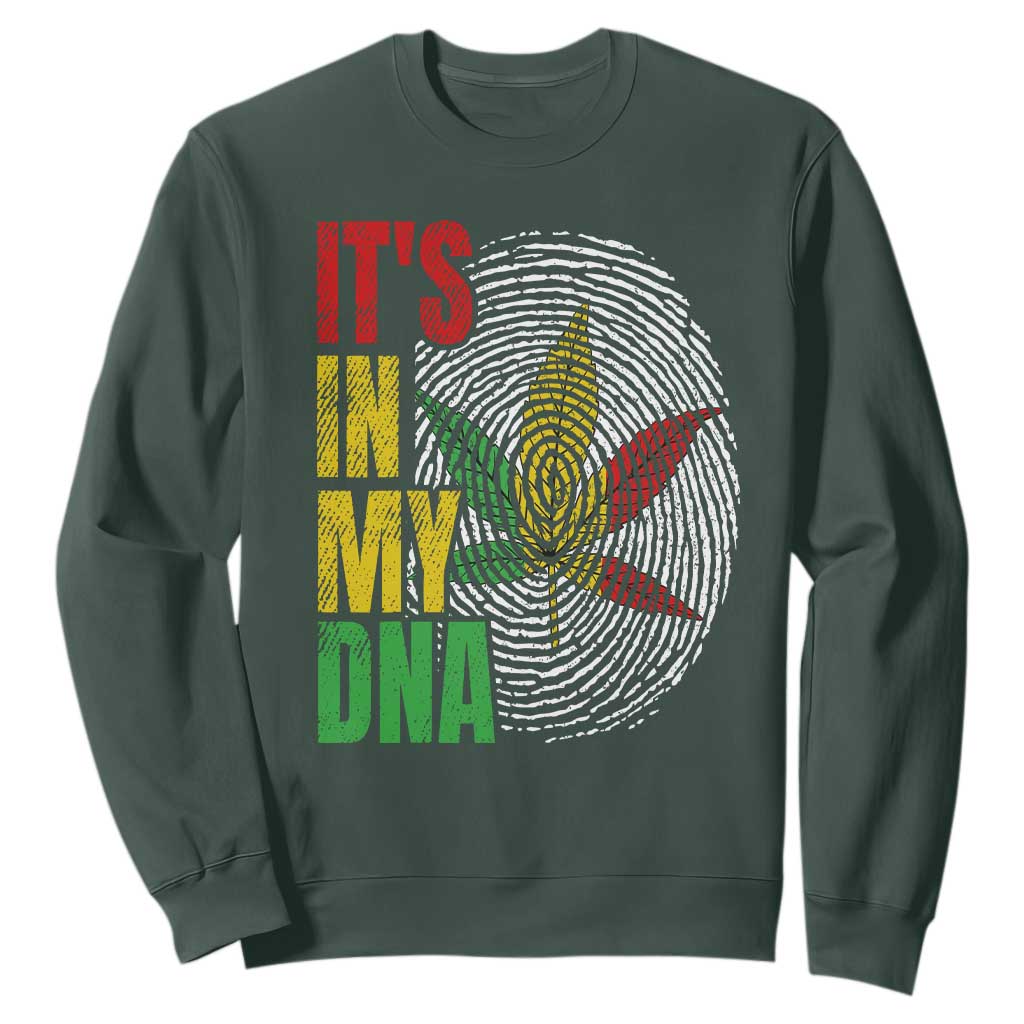 Funny Jamaica Rasta Cannabis Weed Sweatshirt Its In My DNA TS11 Dark Forest Green Print Your Wear