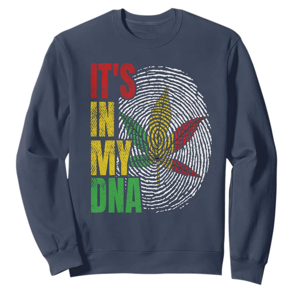 Funny Jamaica Rasta Cannabis Weed Sweatshirt Its In My DNA TS11 Navy Print Your Wear