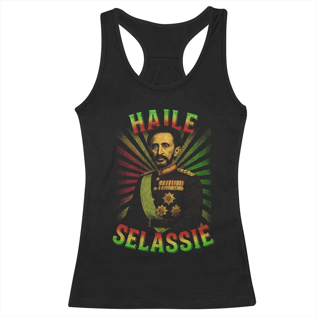 Emperor Haile Selassie Racerback Tank Top Ras Tafari His Imperial Majesty Jamaican TS11 Black Print Your Wear