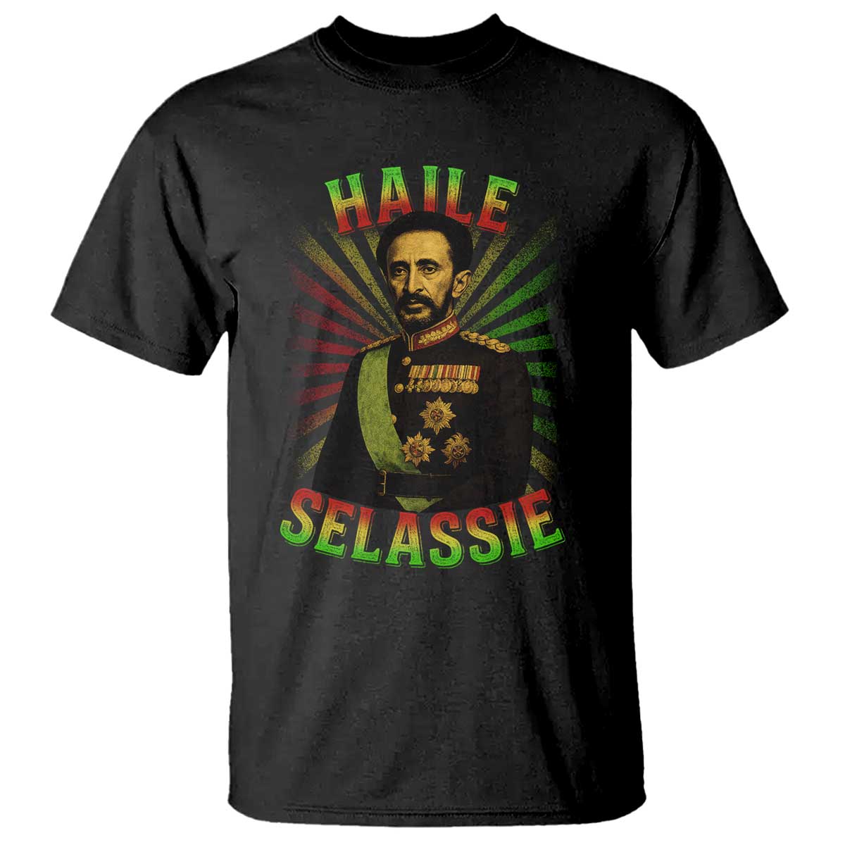Emperor Haile Selassie T Shirt Ras Tafari His Imperial Majesty Jamaican TS11 Black Print Your Wear
