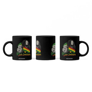 Jah Soldier Coffee Mug Lion Of Judah Reggae Rastafari Flag TS11 Print Your Wear