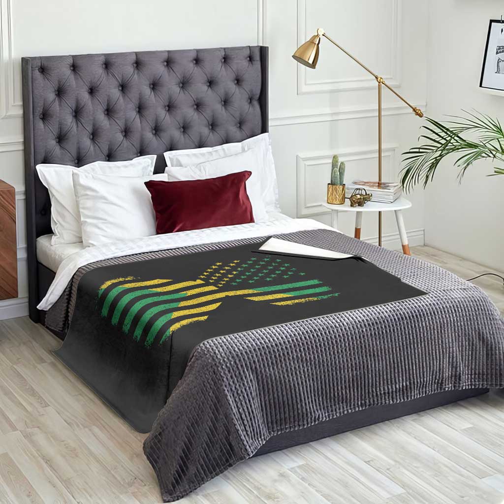 Jamaican American Distressed Patriotic Flag Throw Blanket TS11 Print Your Wear