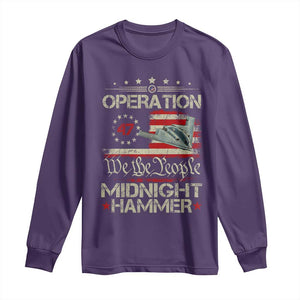 Operation Midnight Hammer Long Sleeve Shirt Bomber Jet Vintage Betsy Ross Flag TS11 Purple Print Your Wear