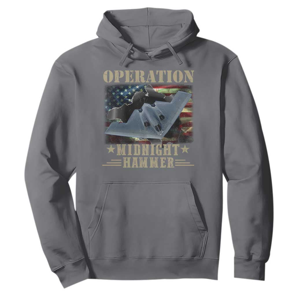 Operation Midnight Hammer Hoodie Bomber Jet American Flag TS11 Charcoal Print Your Wear