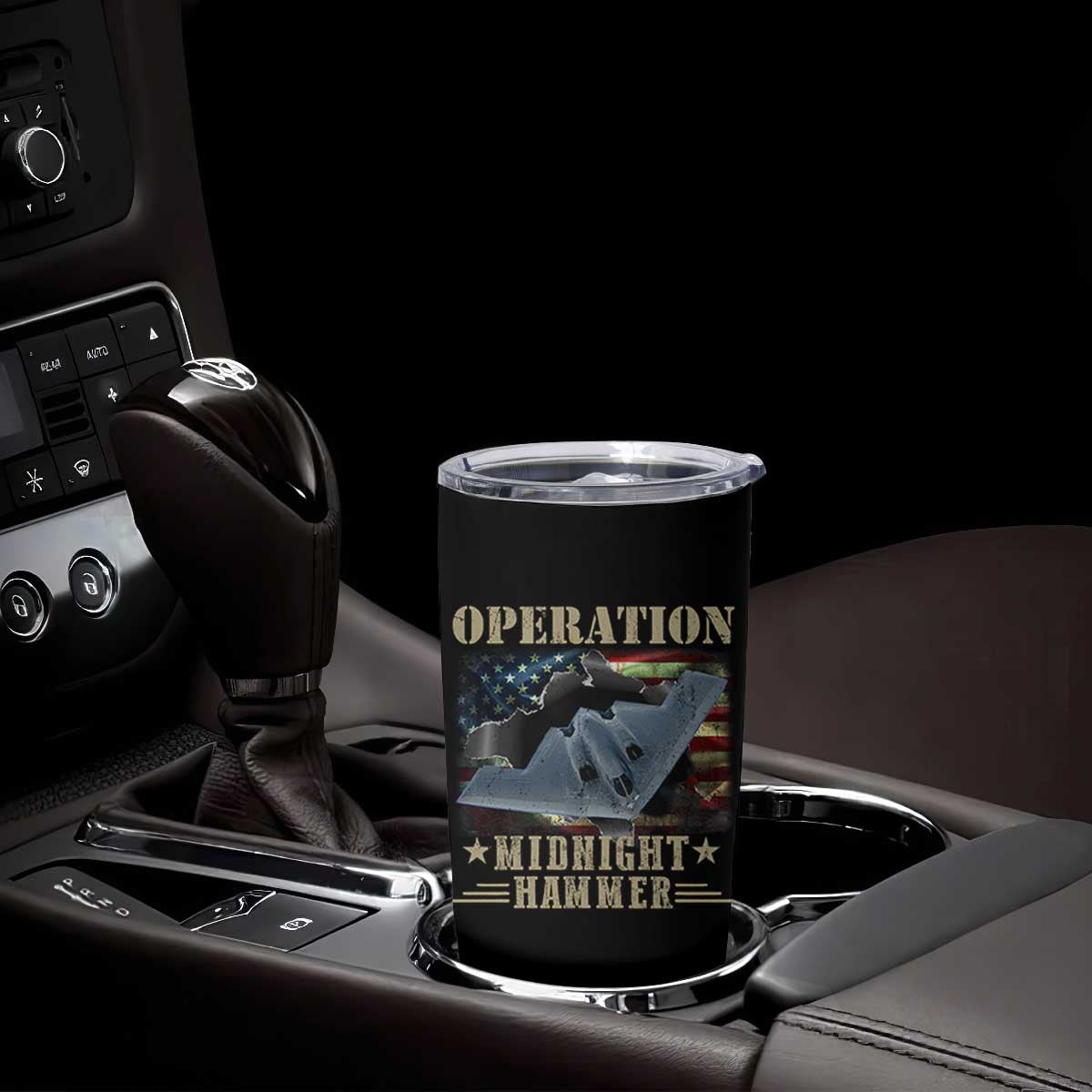Operation Midnight Hammer Tumbler Cup Bomber Jet American Flag TS11 Print Your Wear