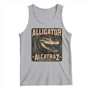 Funny Alligator Alcatraz Tank Top Florida Everglades Alligatraz Meme 2025 TS11 Athletic Heather Print Your Wear