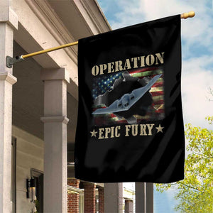 Operation Epic Fury Garden Flag Military Bomber Jet American Flag TS11 Print Your Wear