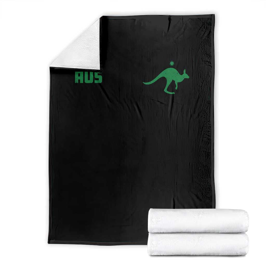 Kangaroo Australia Aus Team Aussie Athletic Jersey Style Throw Blanket TS11 Black Print Your Wear