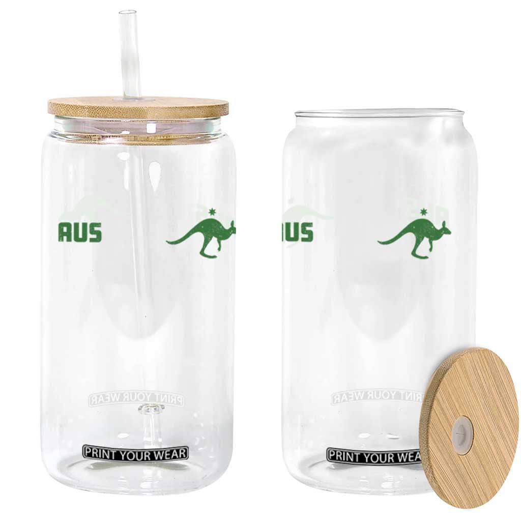 Kangaroo Australia Aus Team Aussie Athletic Jersey Style Glass Can TS11 Print Your Wear