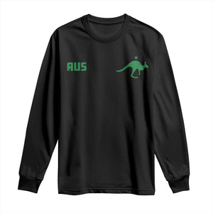 Kangaroo Australia Aus Team Aussie Athletic Jersey Style Long Sleeve Shirt TS11 Black Print Your Wear