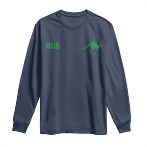 Kangaroo Australia Aus Team Aussie Athletic Jersey Style Long Sleeve Shirt TS11 Navy Print Your Wear
