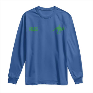 Kangaroo Australia Aus Team Aussie Athletic Jersey Style Long Sleeve Shirt TS11 Royal Blue Print Your Wear