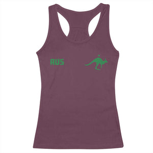 Kangaroo Australia Aus Team Aussie Athletic Jersey Style Racerback Tank Top TS11 Maroon Print Your Wear