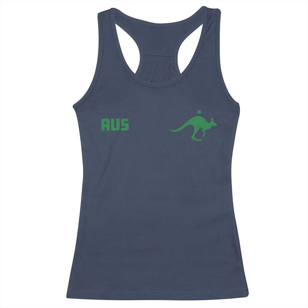 Kangaroo Australia Aus Team Aussie Athletic Jersey Style Racerback Tank Top TS11 Navy Print Your Wear