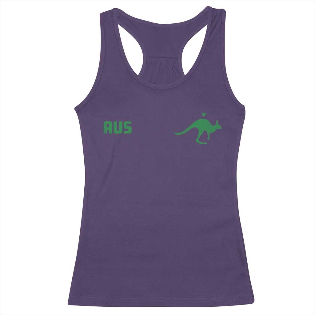 Kangaroo Australia Aus Team Aussie Athletic Jersey Style Racerback Tank Top TS11 Purple Print Your Wear