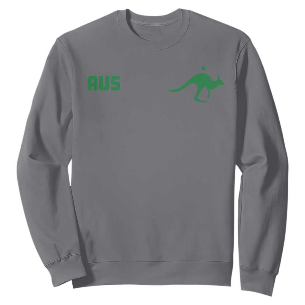 Kangaroo Australia Aus Team Aussie Athletic Jersey Style Sweatshirt TS11 Charcoal Print Your Wear