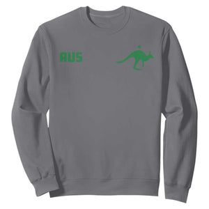 Kangaroo Australia Aus Team Aussie Athletic Jersey Style Sweatshirt TS11 Charcoal Print Your Wear