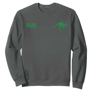 Kangaroo Australia Aus Team Aussie Athletic Jersey Style Sweatshirt TS11 Dark Heather Print Your Wear