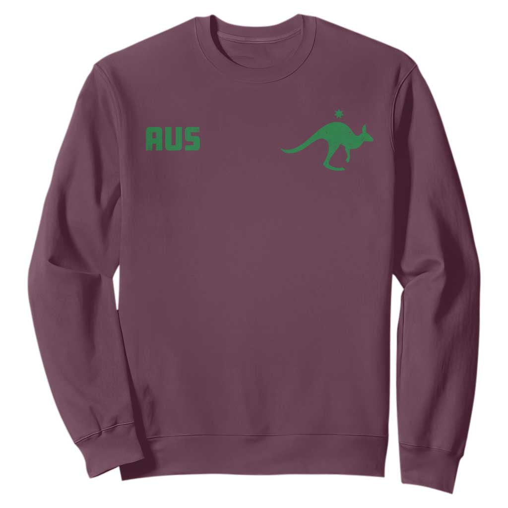 Kangaroo Australia Aus Team Aussie Athletic Jersey Style Sweatshirt TS11 Maroon Print Your Wear