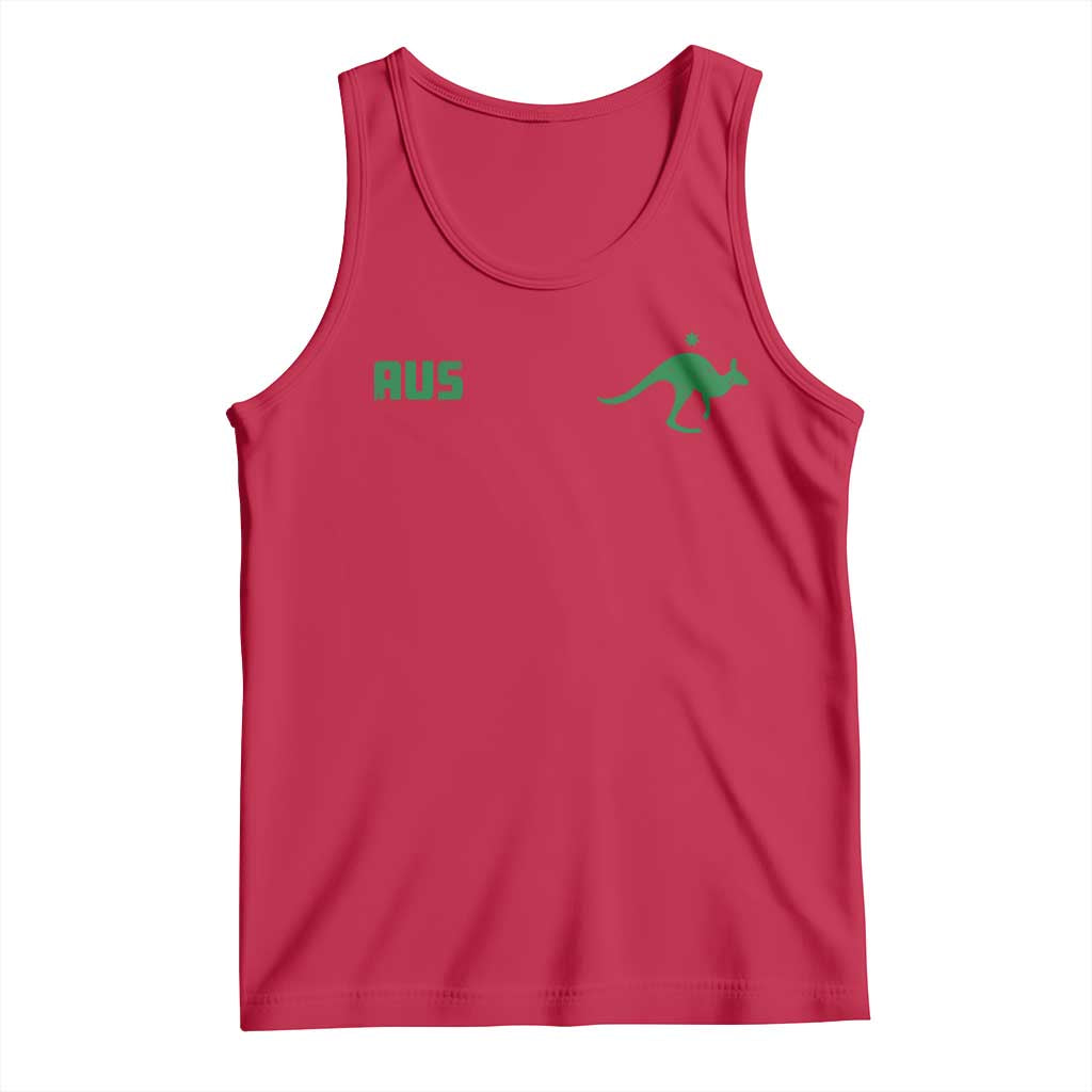 Kangaroo Australia Aus Team Aussie Athletic Jersey Style Tank Top TS11 Red Print Your Wear