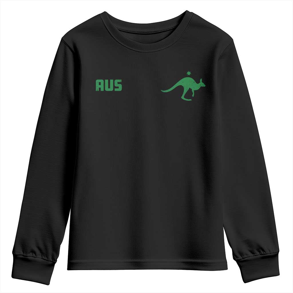 Kangaroo Australia Aus Team Aussie Athletic Jersey Style Youth Sweatshirt TS11 Black Print Your Wear
