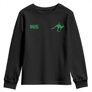 Kangaroo Australia Aus Team Aussie Athletic Jersey Style Youth Sweatshirt TS11 Black Print Your Wear