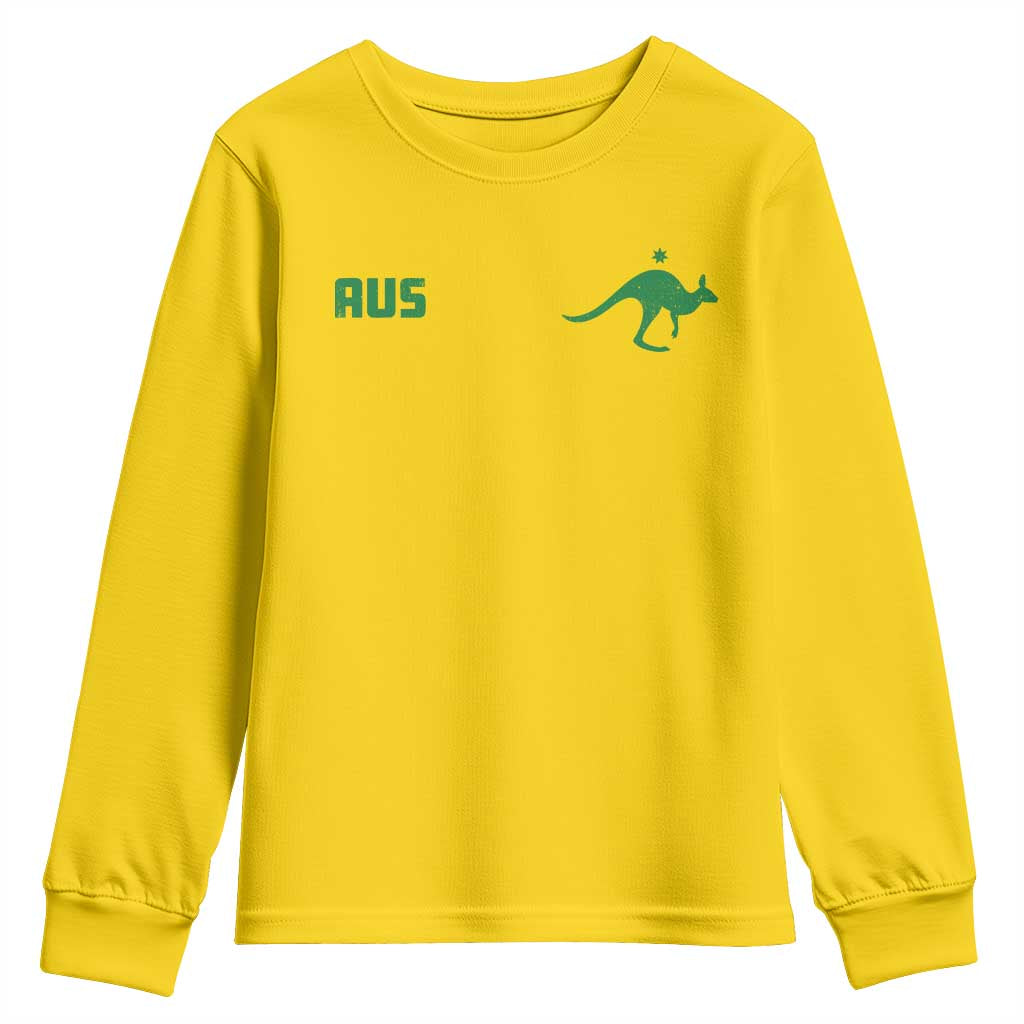 Kangaroo Australia Aus Team Aussie Athletic Jersey Style Youth Sweatshirt TS11 Daisy Print Your Wear