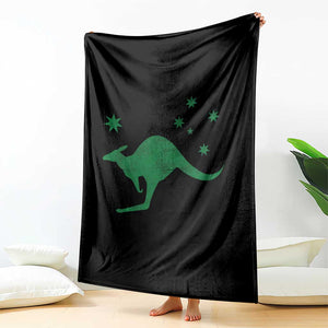 Australia Kangaroo with Federation Star Aussie Roots Throw Blanket TS11 Print Your Wear