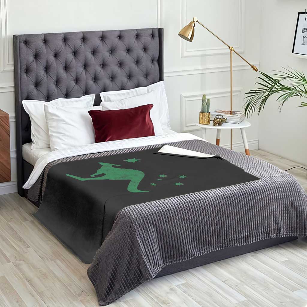 Australia Kangaroo with Federation Star Aussie Roots Throw Blanket TS11 Print Your Wear